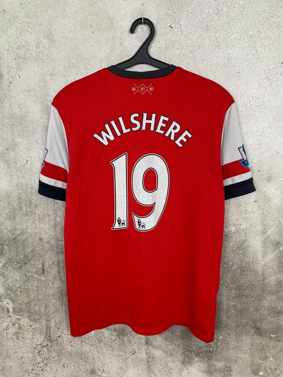 ARSENAL LONDON 2012 2014 HOME FOOTBALL SHIRT #19 WILSHERE NIKE