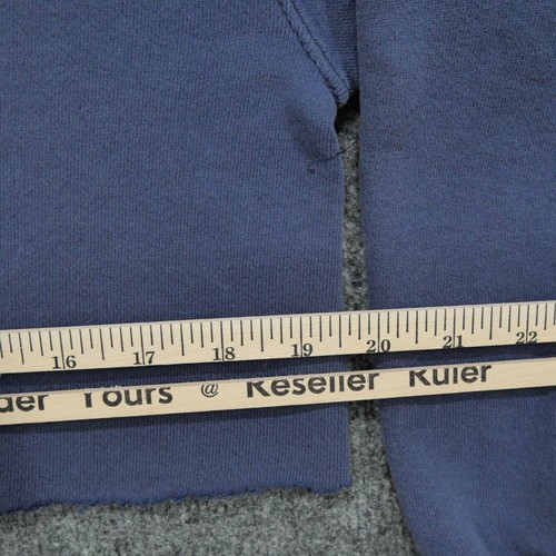 Vintage Nike Hoodie Youth Large Blue Pullover Cropped Womens Medium USA Made 90s - Picture 13 of 14