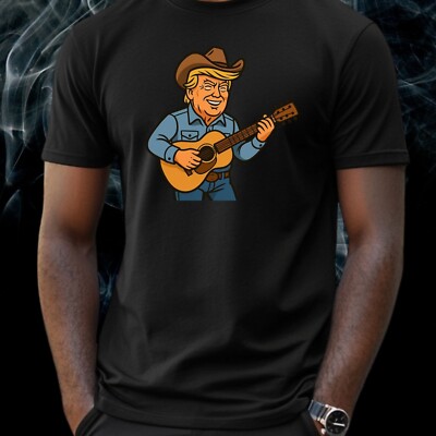 Trump Makes Country - Funny Western Guitar T-Shirt, Satire Look, Gift