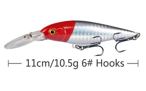 10PCS Fishing Lures Minnow Wobblers 10.5g Trolling Artificial Baits Saltwater - Picture 3 of 16