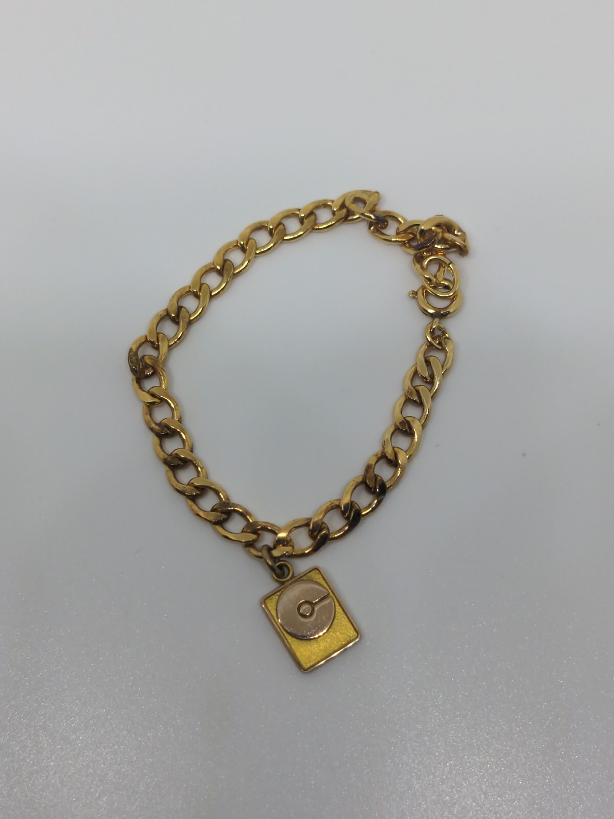 Vintage GF Gold Filled Jostens Bracelet 7" Gem