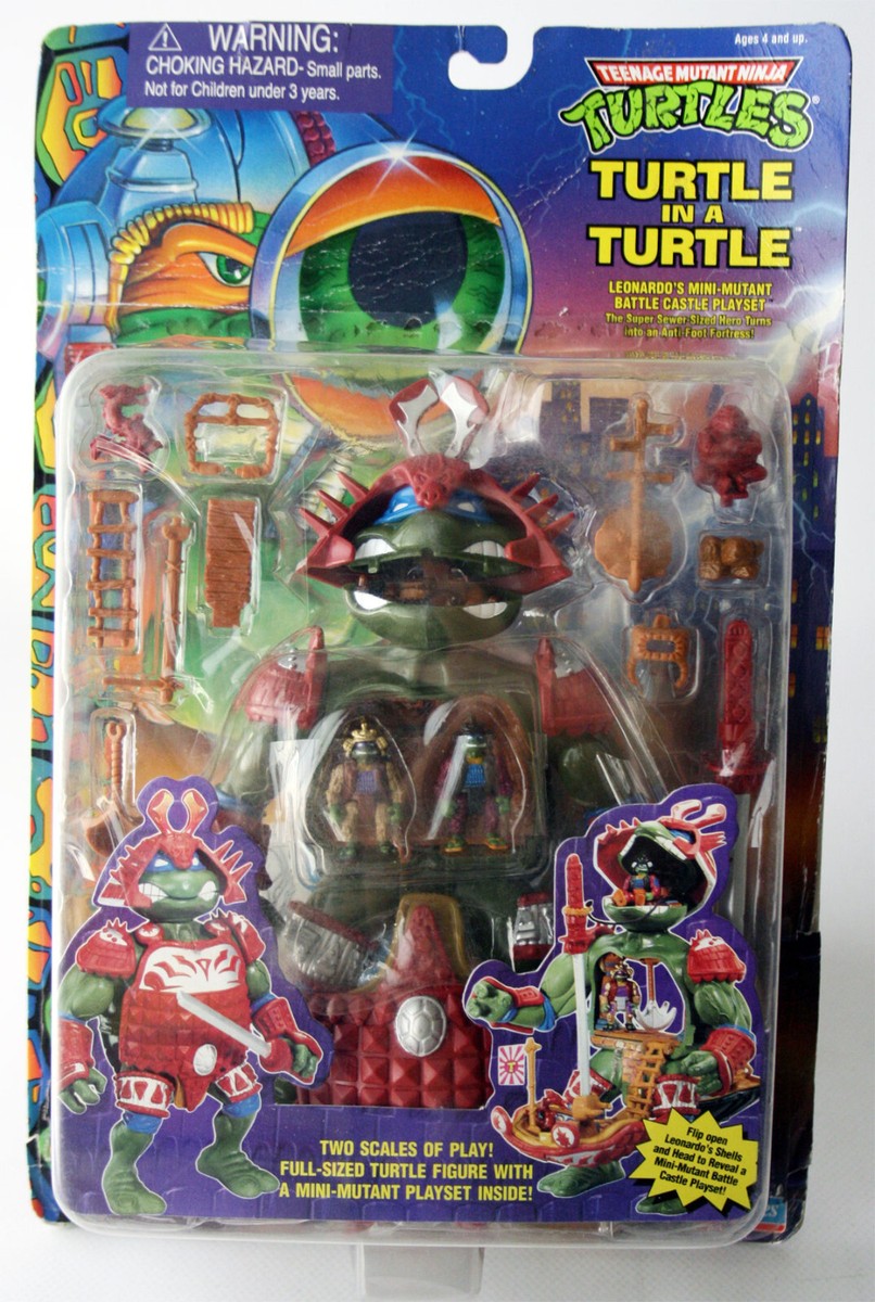1995 NINJA TURTLES TURTLE IN A TURTLE LEONARDO'S MINI MUTANT