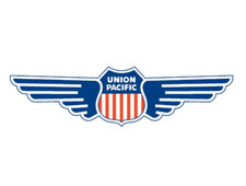 4" union pacific railway railroad train wings bumper sticker decal usa made
