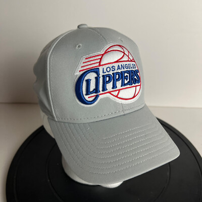 Adidas LA Los Angeles Clippers Hat Cap Fitted Small Medium Superflex Gray