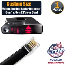 Valentine One Radar Detector Gen 1 & Gen 2 Power Cord Custom Size From 2" - 10'