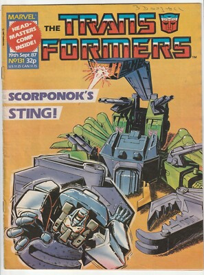 Marvel UK 1987 TRANSFORMERS #131 Fine G1 Headmasters Targetmasters Comics