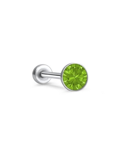 Threadless Labret Push Pin Nose Ring Steel Monroe Stud 3mm CZ 16G 18G 20G - Picture 12 of 14