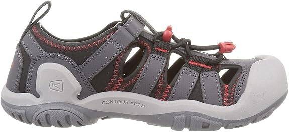 KEEN KNOTCH CREEK Scarpa Sandalo da Acqua per Bambini Calamita Tappeto Rosso Ragazzo Taglia 10 NUOVO