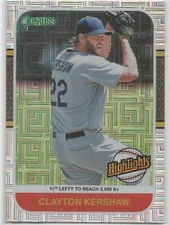 2021 Donruss Baseball VECTOR Parallel HIGHLIGHTS Clayton Kershaw LA DODGERS 25