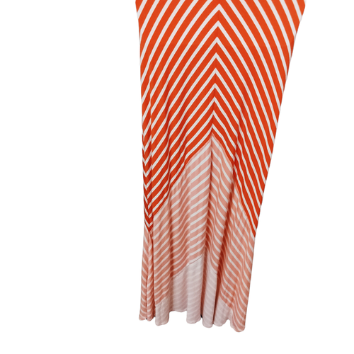 Jessica Simpson Maxi Tank Dress Red White Chevron Striped Ombre Size M - Picture 7 of 11