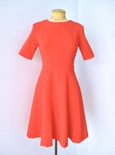 NWT $119 Banana Republic Tomato Red Stretch Knit Fit Flare Career Dress 0