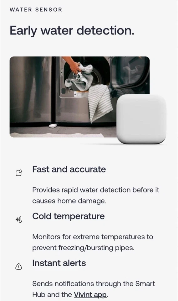 New! Vivint Smart Water Sensor (Flood Sensor) VS-FLD001-345 - Image 2 of 4