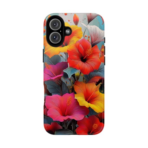 Phone Ink Case for iPhone / Galaxy / Pixel – Vibrant Hibiscus Tropical Flowers - Picture 34 of 257