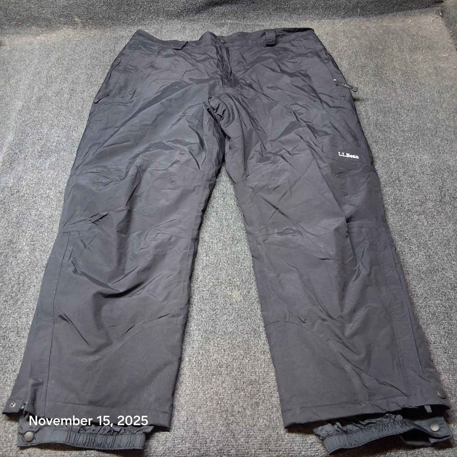 LL Bean Wildcat Insulated Ski Snow Pants Men Size XXL 2XL Black 251912