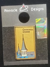 VTG NOS Churchill Downs Enamel Pin – Iconic Horse Racing Twin Spires Design
