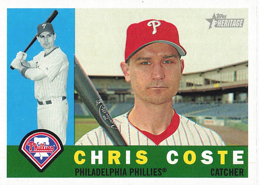 CHRIS COSTE 2009 TOPPS HERITAGE SP BASEBALL #438