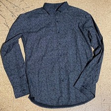 Kleidung (Hemd, langarm, Schwarz, Paisley, L)
