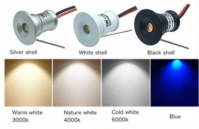 Mini 1W LED Einbaustrahler 12V Strahler Treppenleuchte Deckeneinbaustrahler