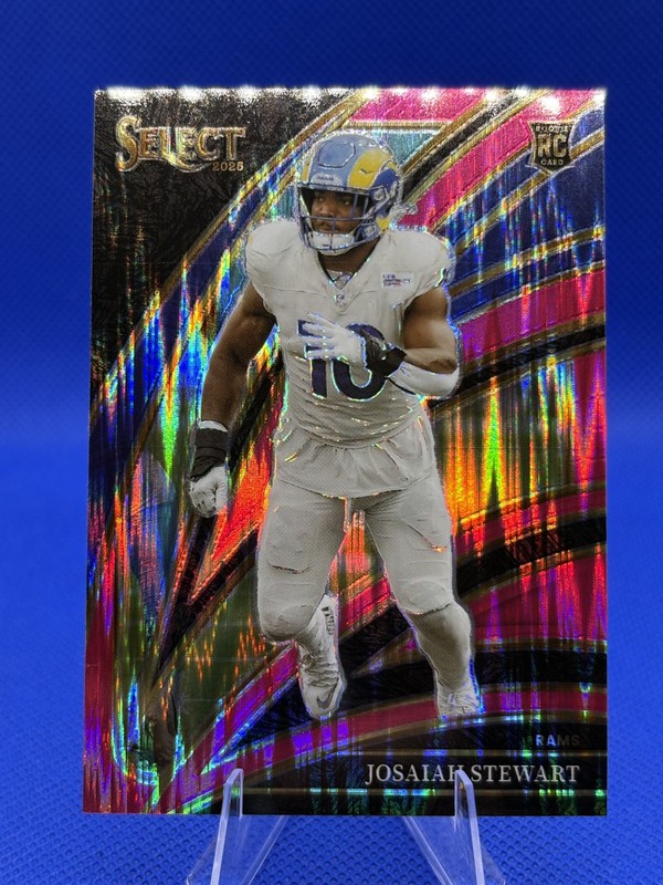 2025 Panini Select - Club Level Josaiah Stewart #220 Pink Shock Prizm (RC)
