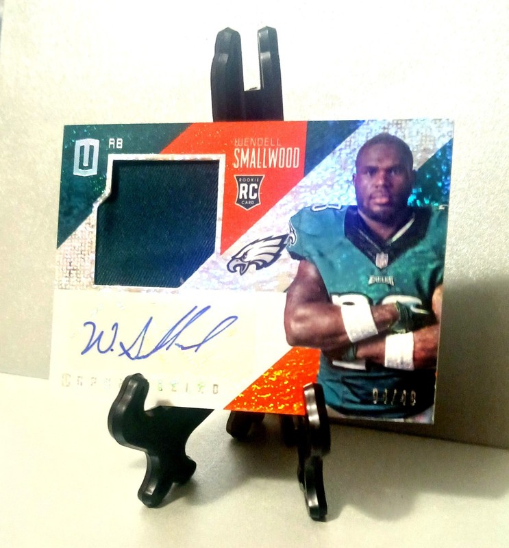2016 Panini Unparalleled Wendell Smallwood Rookie Auto,Patch Numbered #04/49...