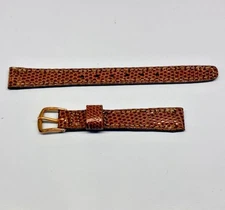 9.5mm Short Brown Genuine Lizard Watch Band - USA