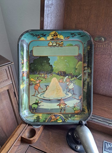 ANT Palmer Cox Brownies Ice Cream Tin Tray, Pixie Elf Fantasy Advertising C 1910