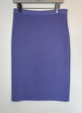 Spirit Of The Andes 100% Alpaca Purple Knitted Pencil Skirt Medium UK 12