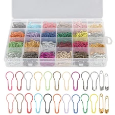 24 Colors 1200 Pieces Knitting Stitch Markers for Knitting Markers - Metal St...