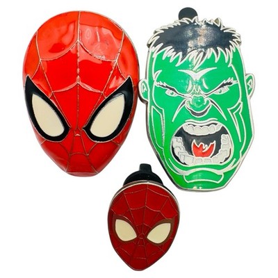 Marvel Spider Man Mask & Hulk Disney 3pc Pin Set