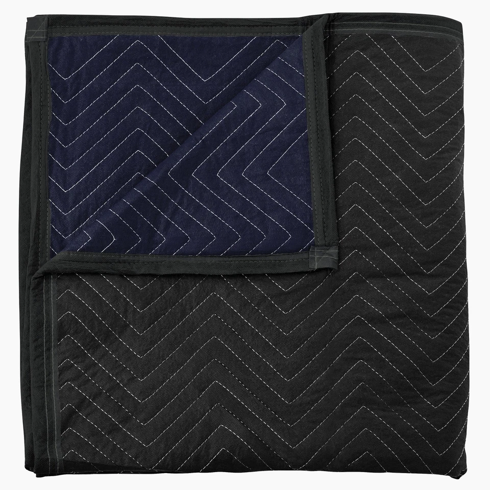 Moving Blankets 80" x 72" Pro Economy - 12 Pack - Black Shipping Furniture Pads - Image 3 of 4