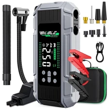 8000A Jump Starter with Air Inflator/Deflator Compressor, 65W Charging Car Ba...