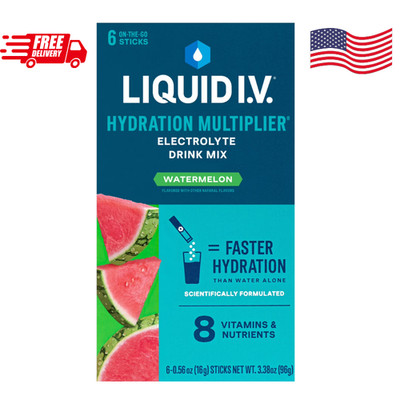 Liquid I.V. Watermelon Hydration Multiplier Electrolyte Drink Mix 6 Ct