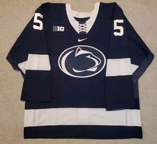 Penn State PSU Lions NCAA College Hockey Nike Game Jersey Berger Authentic