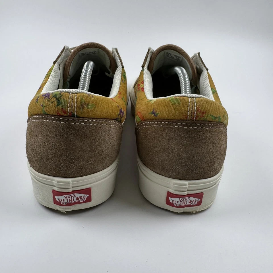 Vans Old Skool Zapatos Para Hombres Talla 11 Cómodos Cush Parte Superior Baja Zapatillas de Patín Floral Amarillo Foto 4 de 4