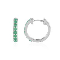 Cavill Ohrringe Damen Sterlingsilber 925 Rhodiniert 0,43Ct Smaragd GrüN