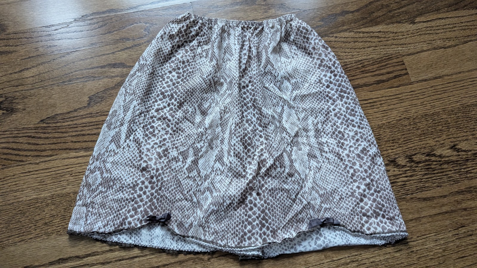 Vtg Carol Brent Nylon Half Slip Small Animal Print 1960s Bows Rare 