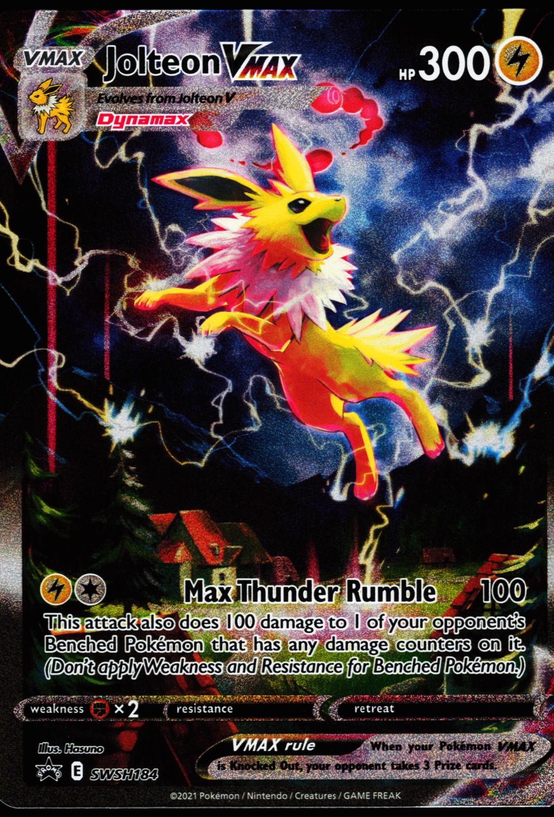 Pokemon Card - Jolteon VMAX Sword & Shield Promo SWSH184 Promo