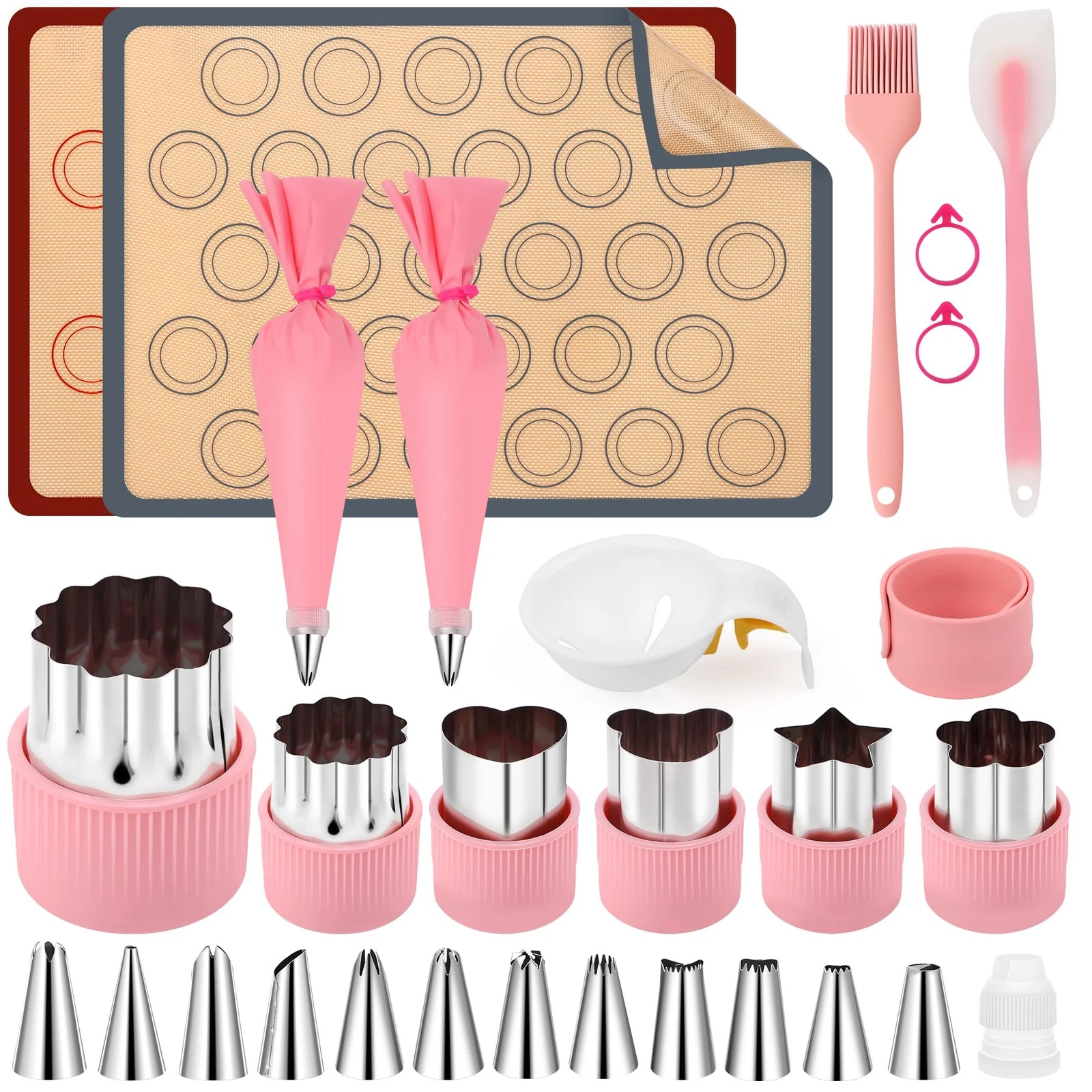 29P Macaron Silicone Baking Mats-2 Half Sheet Macaron Silicone Baking Mats 11...
Opens in a new wind