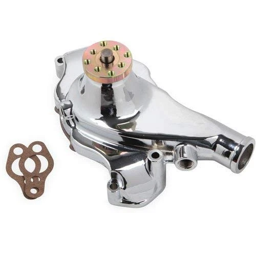 Mr Gasket 7014G Chrome Aluminum Water Pump 1955-1971 Small Block Chevy Short Nec — 第 3/3 张图片