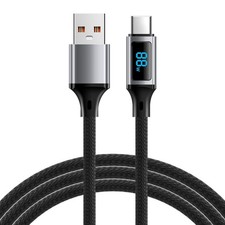 Type C Charging Cable Real Time Power Nylon and Metal Data Transfer