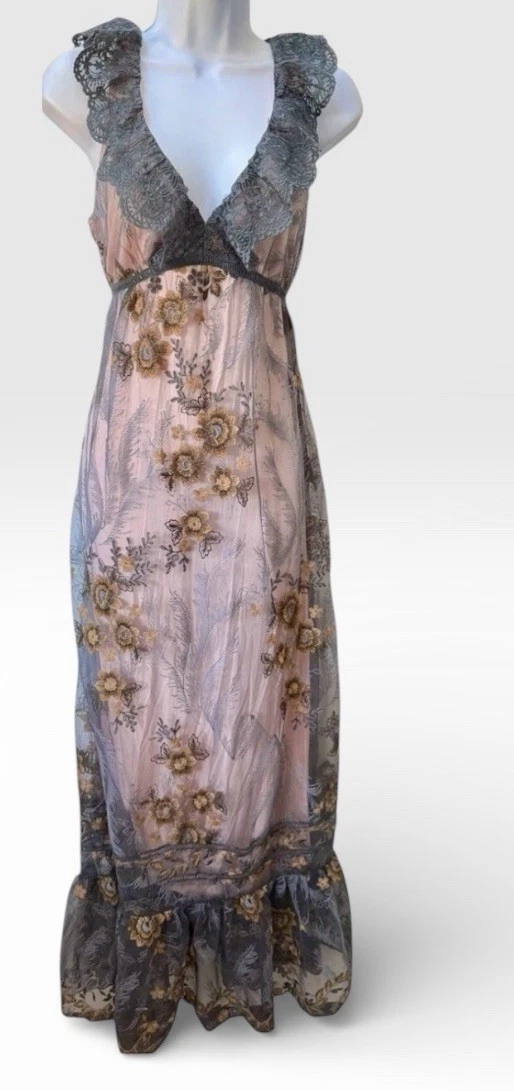 knee length dresses for ladies Women's Rust Printed Maxi Dress