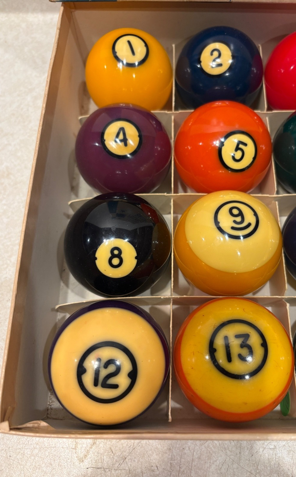 Brunswick Centennial Vintage Pocket Balls Pool Billiards Set Used