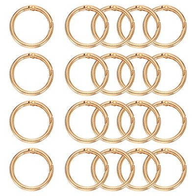 Metal Spring O Ring, 33mm / 1.3 Inch & 20 Pcs & Gold