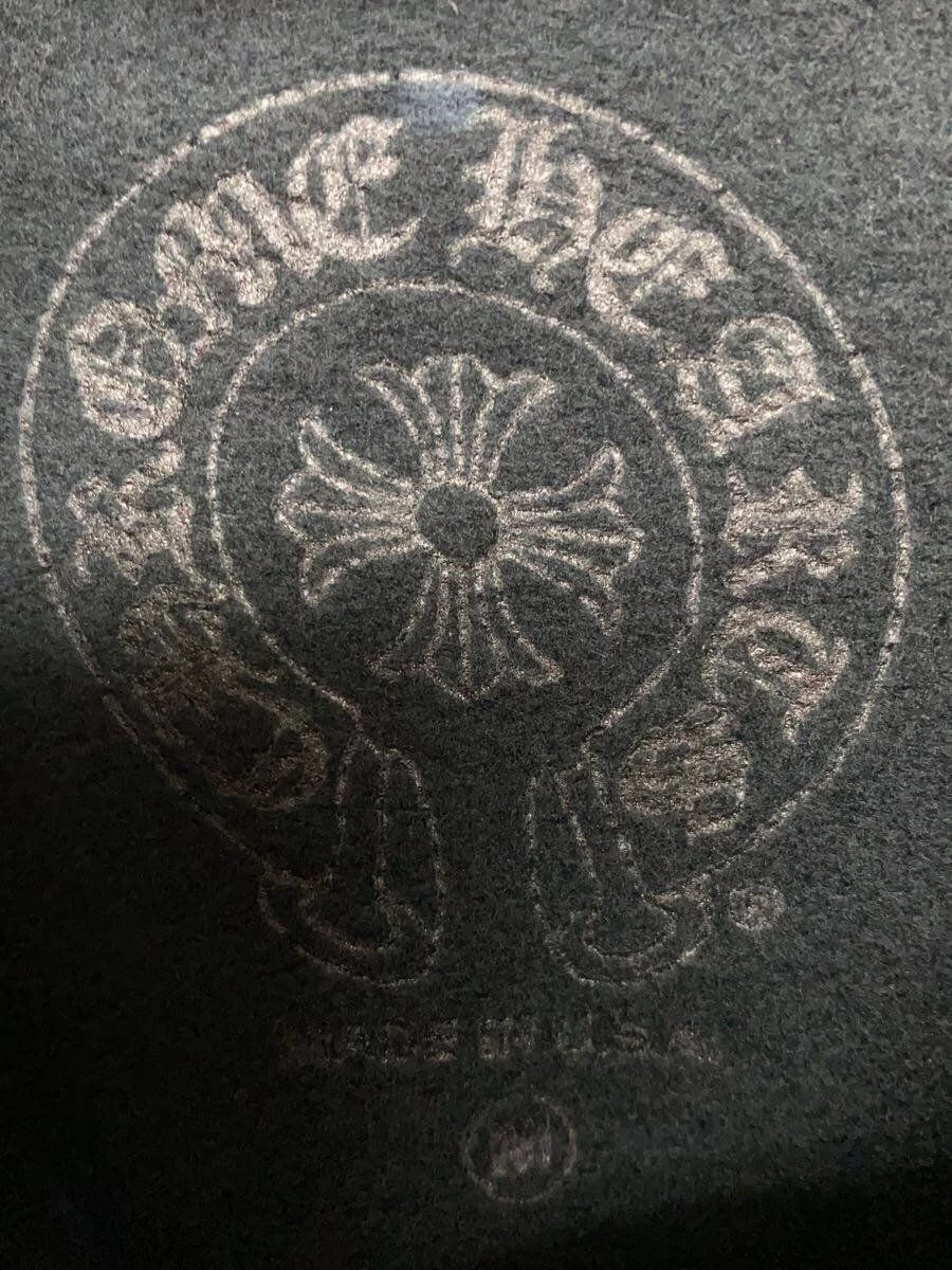 CHROME HEARTS Felpa con cappuccio Cromo Cuori Logo Vartico M Cotone Nero Usata