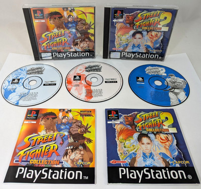 Street Fighter Collection 1 + 2 Sony PS1 PlayStation 1 OVP/Spielanleitung CIB  
