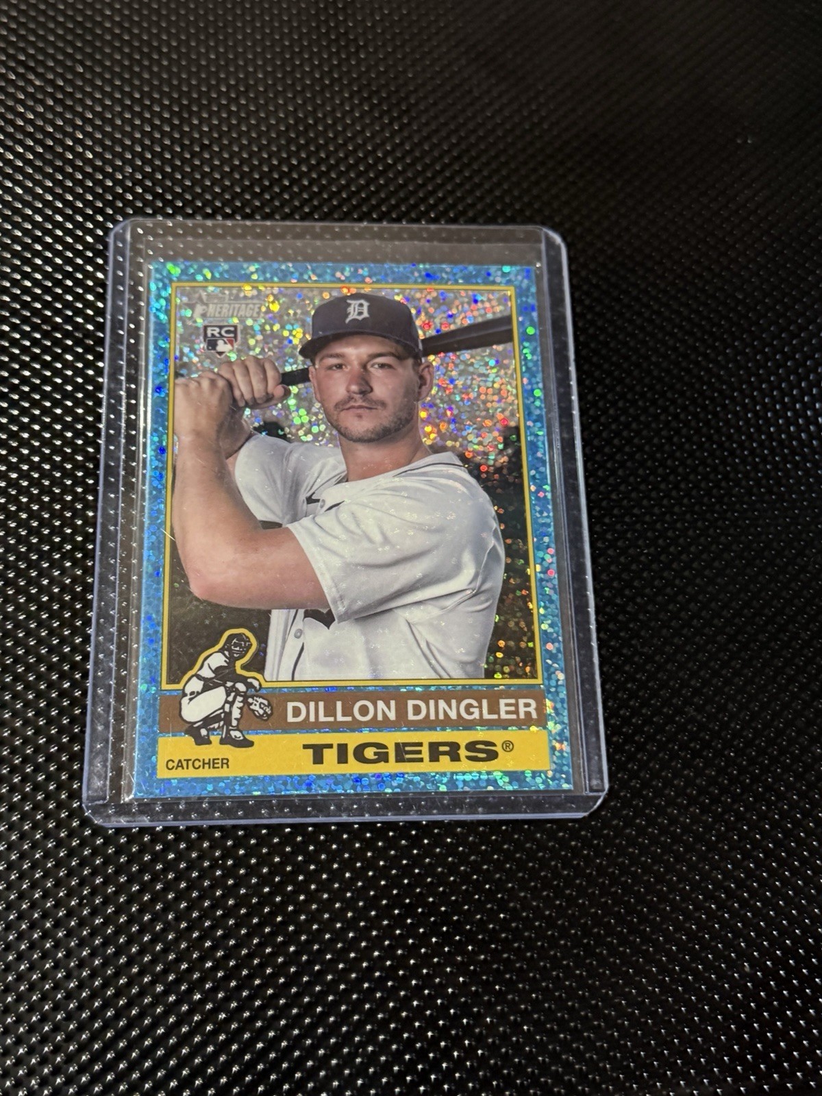 2025 Topps Heritage - Dillon Dingler #130 Chrome Light Blue Sparkle Refractor...
