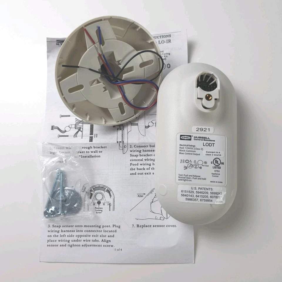 NEW Hubbell LODTRP LIGHTOWL Dual-Tech Occupancy Sensor 1600 sq ft 24 V DC White - Image 3 of 4