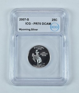 2007-S State Quarter Wyoming Silver PR70 DCAM ICG *0660