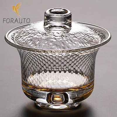 Not Smooth Glass Gaiwan Teacup 110ml 3.7oz Heat-resistant Kungfu Tea Set
