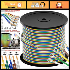 400ft 14 Gauge 5-way Trailer Wire Cca Extension Cable Color-coded Sae J1128 For